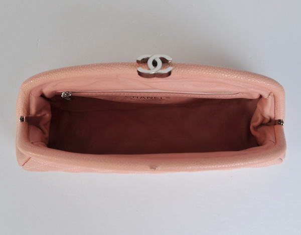 Fake Chanel Mini Clutch Bag Grain Leather A35487 Pink On Sale